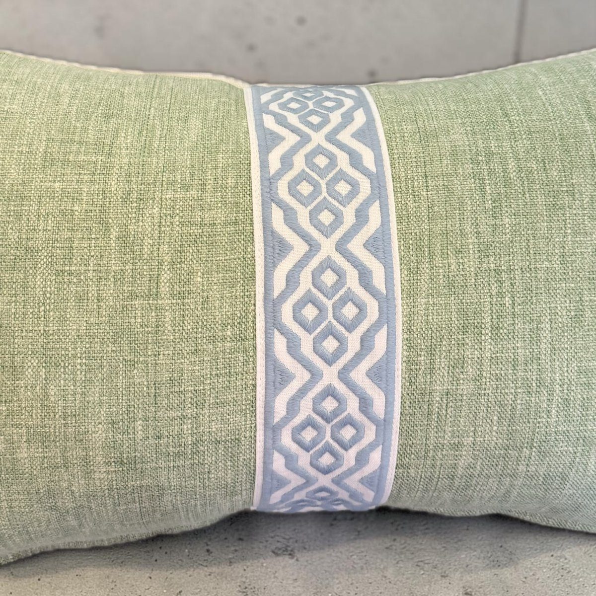 Belinda french blue tape trim close-up