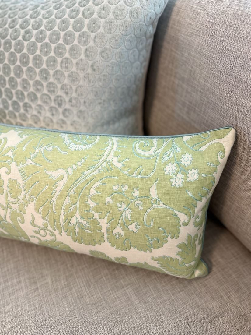 Borghese Quadrille damask pattern close up