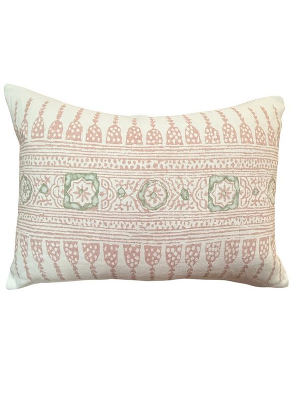 Javanese Stripe blush pillow main photo by PepperTree Designs